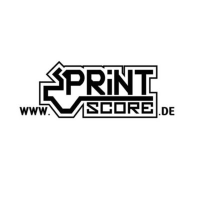 Schwarz-weiße runde Marke