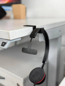 Set aus zehn selbstklebenden Headset-Haltern – ideal für Callcenter und Großraumbüros.