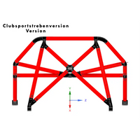 Modularer Überrollkäfig mit 3D-gedruckten Verbindern - Clubsportstreben Version - Spannsysem