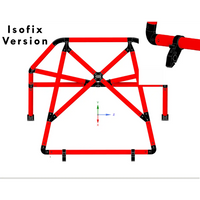 Modularer Überrollkäfig mit 3D-gedruckten Verbindern - Isofix Version - Spannsysem