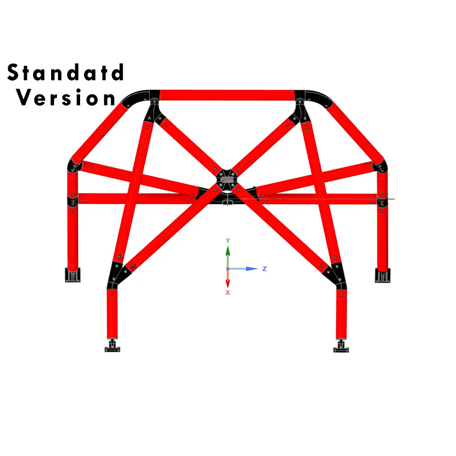 Modularer Überrollkäfig mit 3D-gedruckten Verbindern - Standard Version - Spannsysem